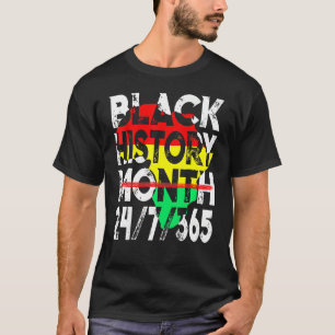 Camiseta História Negra Mês 247365 África Mapa Melanina 202