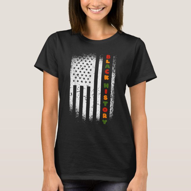 Camiseta História Negra Mês 247365 Orgulho Afro-Americano (Frente)