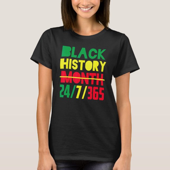 Camiseta História Negra Mês 247365 Orgulho Afro-Americano (Frente)