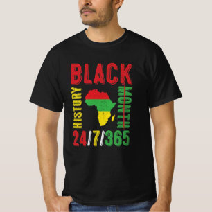 Camiseta História Negra Mês 24/7/365