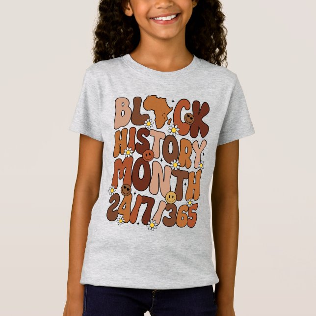 Camiseta História Negra Mês 24/7/365 (Frente)