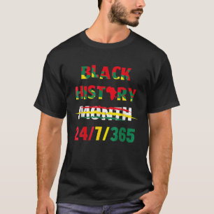 Camiseta História Negra Mês 24/7/365