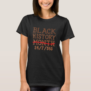 Camiseta História Negra Mês 24 7 BHM Homens do Orgulho Afri