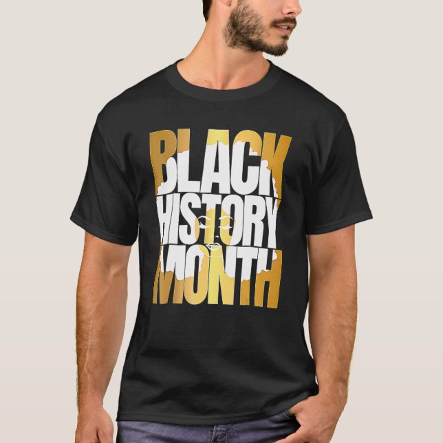 Camiseta História Negra Mês 24 7 BHM Homens do Orgulho Afri (Frente)