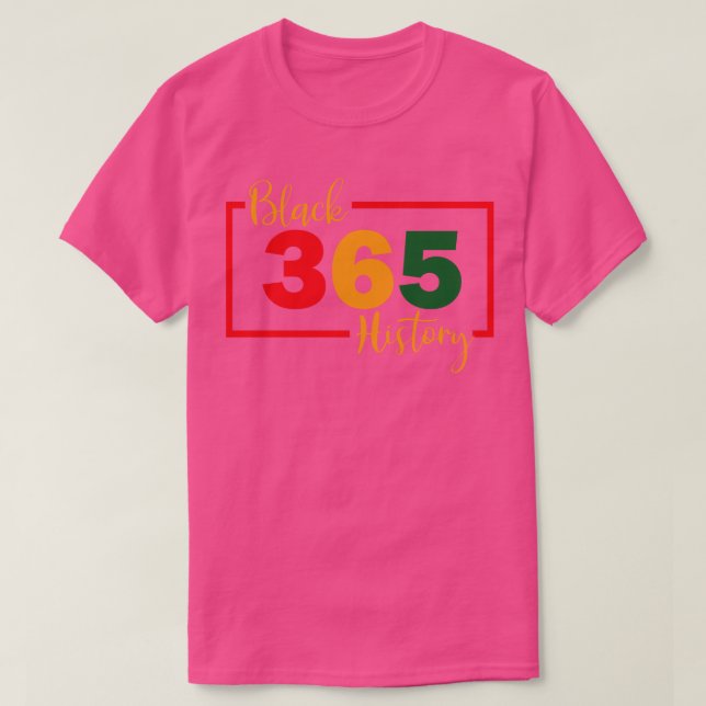 Camiseta História Negra Mês 365 Dias por Ano (Frente do Design)