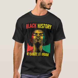 Camiseta História Negra Mês Afro-Americano Mulheres Te