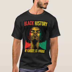 Camiseta História Negra Mês Afro-Americano Mulheres Te