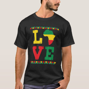 Camiseta História Negra Mês Amor África Americano Africa