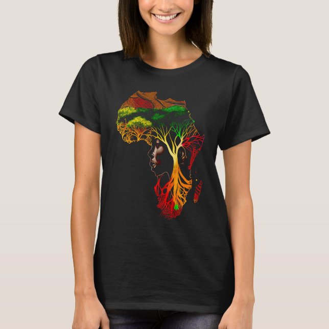 Camiseta História negra mês Ancestrais Afro-Americanos (Frente)