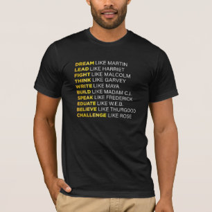 Camiseta História Negra Mês Citação da Direita Civil