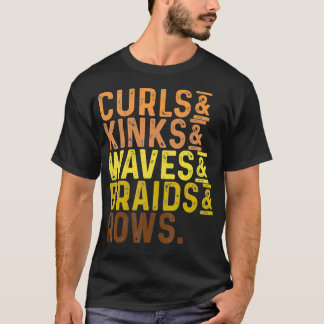 Camiseta História Negra Mês Curls Kinks Ondas Brai
