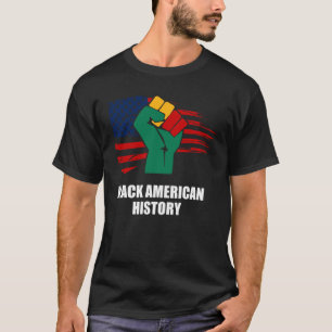 Camiseta História Negra Mês de Bandeira Americana Educada