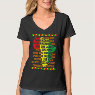 Camiseta História Negra Mês de Orgulho da Melanina Afro-Ame