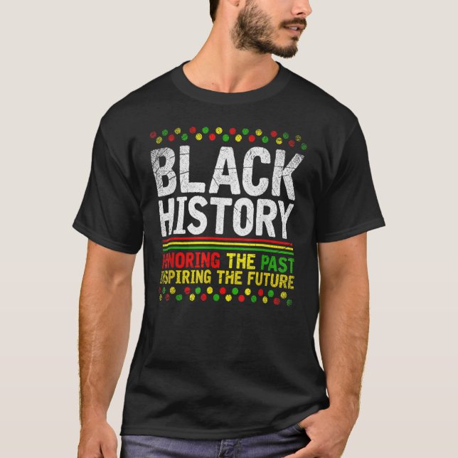 Camiseta História Negra Mês do Orgulho Africano Mulheres K (Frente)