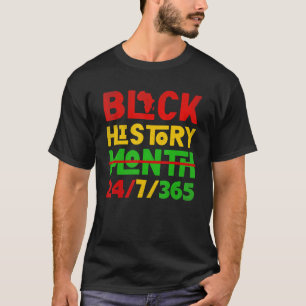 Camiseta História Negra Mês do Orgulho Afro-Americano