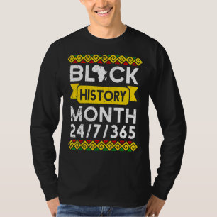 Camiseta História Negra Mês do Orgulho Melanino Africano Am