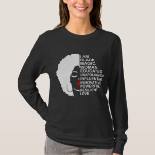 Camiseta História Negra Mês Educado Motivado Melanizado B