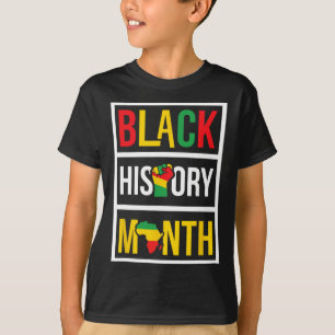 Camiseta História Negra Mês - Empoderamento Africano dos Di