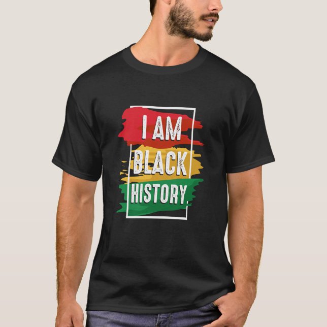 Camiseta História Negra Mês Eu Sou História Negra (Frente)