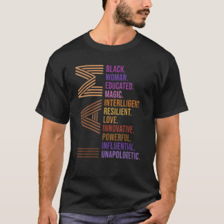 Camiseta História Negra Mês Eu Sou Mulher Negra Indesculpáv