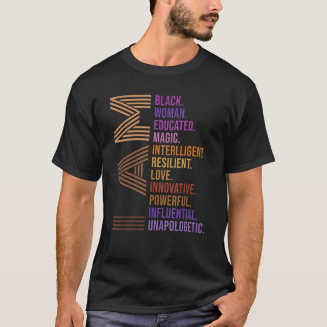 Camiseta História Negra Mês Eu Sou Mulher Negra Indesculpáv (Frente)