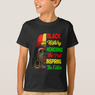 Camiseta História Negra Mês Honrando o Futuro Inspirador Pa