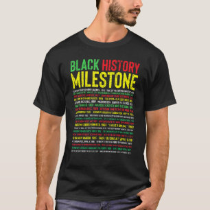 Camiseta História Negra Mês Marco dos Homens Afro-Americano