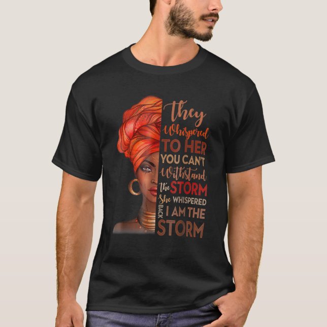 Camiseta História Negra Mês Mulher Africana Afro Eu Sou A R (Frente)