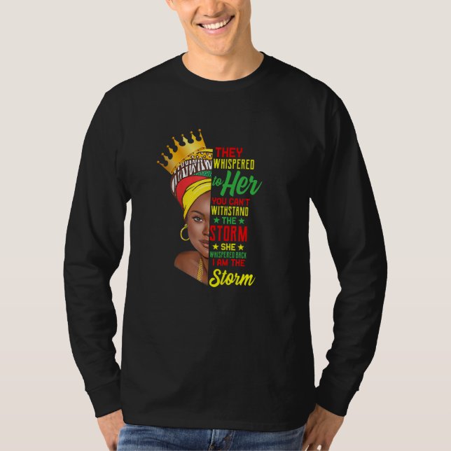Camiseta História Negra Mês Mulher Africana Afro Eu Sou A R (Frente)