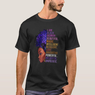 Camiseta História Negra Mês Mulher Africana Afro I Am The S