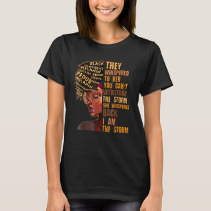Camiseta História Negra Mês Mulher Africana Afro I Am The S
