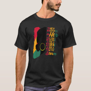 Camiseta História Negra Mês Mulher Africana Afro I Am The S