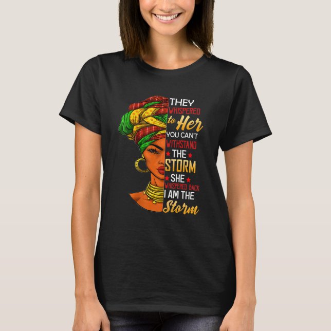 Camiseta História Negra Mês Mulher Africana Afro I Am The S (Frente)