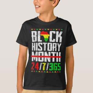 Camiseta História Negra Mês Mulher Africana - Orgulho Afric