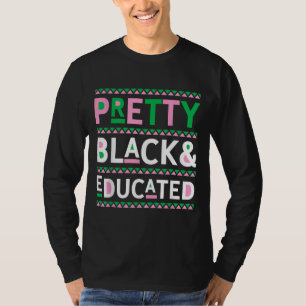 Camiseta História Negra Mês Oferece Bonito Preto e Educa