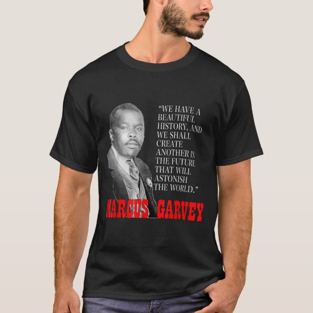 Camiseta História Negra Mês Orgulho Presente Marco Garvey C (Frente)