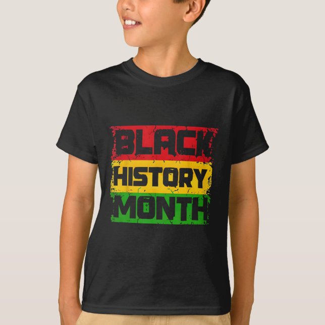 Camiseta História Negra Mês Orgulhoso Eu Sou História Negra (Frente)