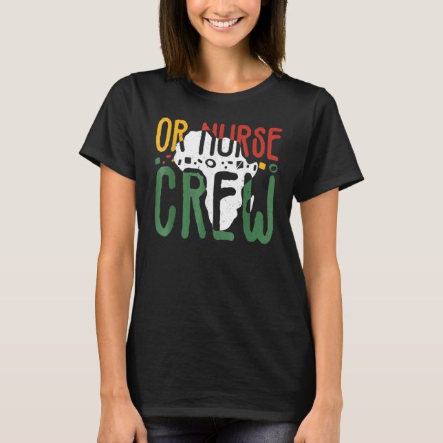 Camiseta História Negra Mês ou Enfermeira Operação Africana (Frente)