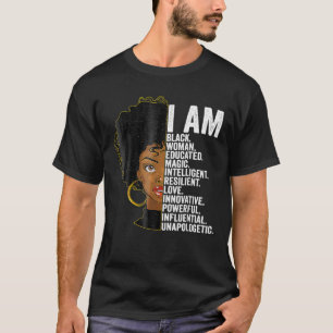 Camiseta História Negra Mês para Mulheres Negras Americanas