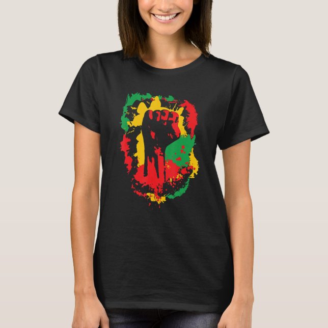 Camiseta História Negra Mês Poder Negro Afro-Americano P (Frente)
