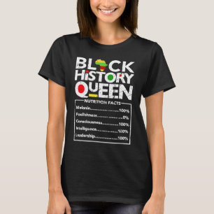 Camiseta História Negra Mês Rainha Melanina Mulheres Mãe Si