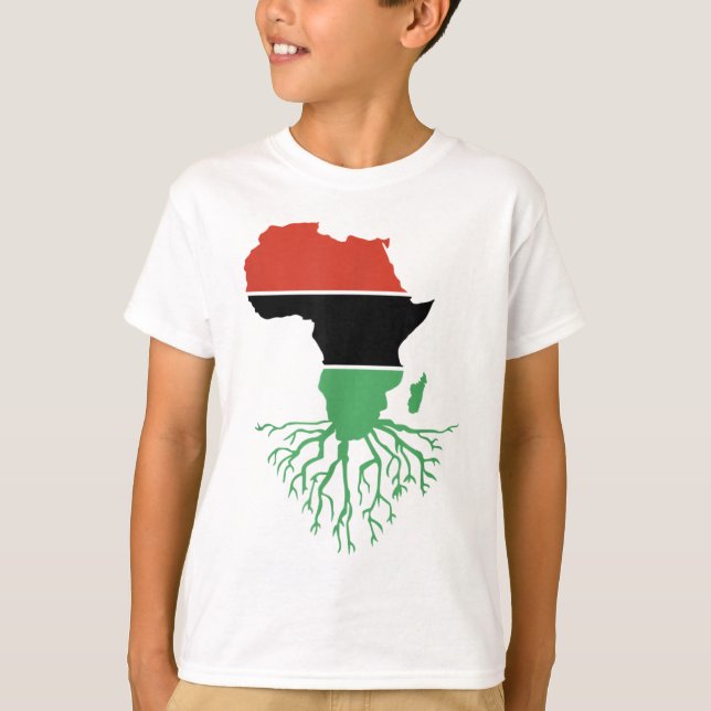 Camiseta História Negra Mês Raízes Africanas empoderam Mela (Frente)