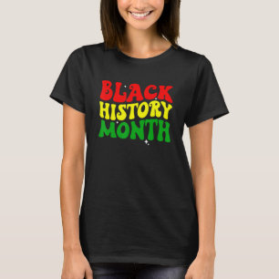 Camiseta História Negra Mês Retro-Afro-Americano Melanina