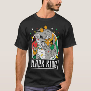Camiseta História Negra Mês Rex Dinossauro Negro Rei Dino B