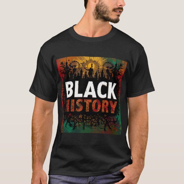 Camiseta História Negra Mês 'Unidade em Cor (Frente)