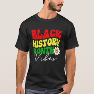 Camiseta História Negra Mês Vibes Retro Melanina Homens Mul