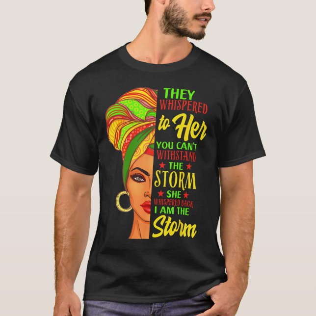 Camiseta História Negra Mulher Africana Afro Eu Sou A Tempe (Frente)