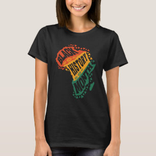 Camiseta História Negra Para o Mês da História Afro-America