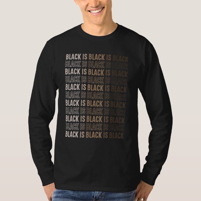 Camiseta História Negra Preta E Orgulhosa Mês Afrocêntrico  (Frente)