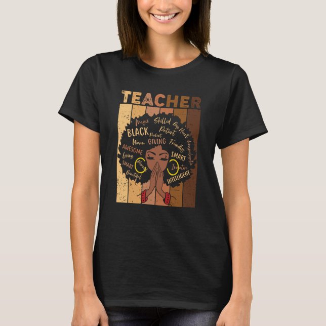 Camiseta História Negra Professor Preto Magic Black Quee (Frente)